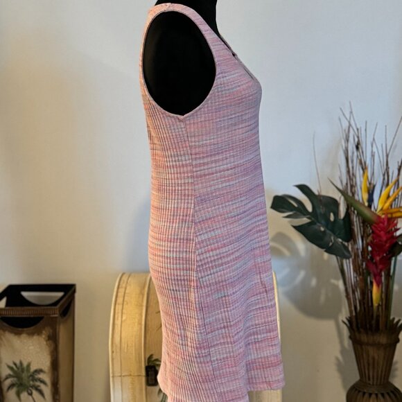 AE Casual Overall Mini Dress XL Women's Pink Multi Color Pre-owned - Picture 4 of 7
